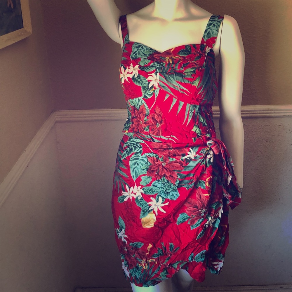 Vintage Hawaiian wrap dress